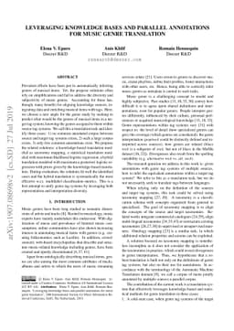 Leveraging Knowledge Bases And Parallel Annotations For Music Genre
  Translation