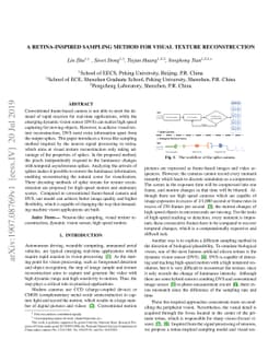 A Retina-inspired Sampling Method for Visual Texture Reconstruction