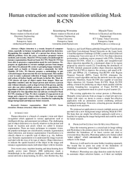 Human Extraction and Scene Transition utilizing Mask R-CNN