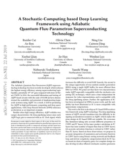 A Stochastic-Computing based Deep Learning Framework using Adiabatic
  Quantum-Flux-Parametron SuperconductingTechnology