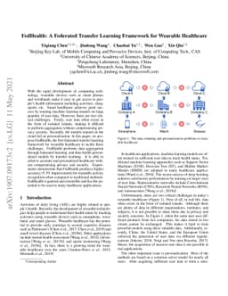 FedHealth: A Federated Transfer Learning Framework for Wearable
  Healthcare