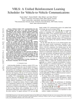 VRLS: A Unified Reinforcement Learning Scheduler for Vehicle-to-Vehicle
  Communications