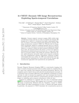 k-t NEXT: Dynamic MR Image Reconstruction Exploiting Spatio-temporal
  Correlations