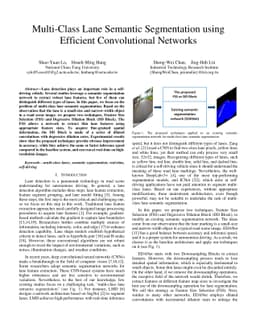 Multi-Class Lane Semantic Segmentation using Efficient Convolutional
  Networks
