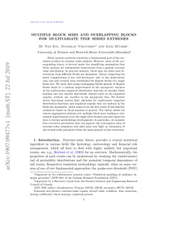 Multiple block sizes and overlapping blocks for multivariate time series
  extremes