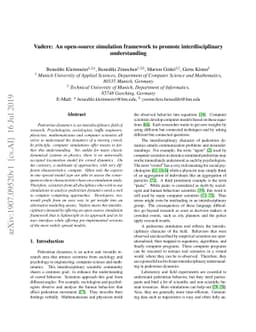Vadere: An open-source simulation framework to promote interdisciplinary
  understanding