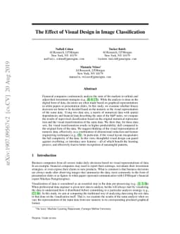 The Effect of Visual Design in Image Classification