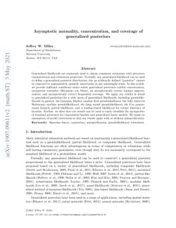 Asymptotic normality, concentration, and coverage of generalized
  posteriors