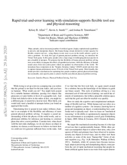 Rapid trial-and-error learning with simulation supports flexible tool
  use and physical reasoning