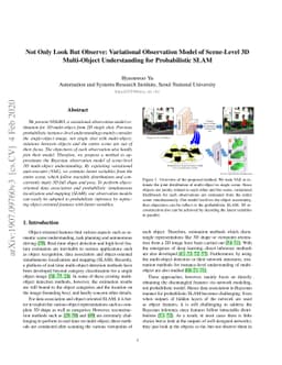 Not Only Look But Observe: Variational Observation Model of Scene-Level
  3D Multi-Object Understanding for Probabilistic SLAM