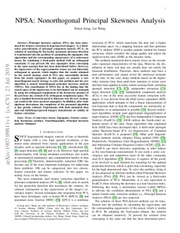 NPSA: Nonorthogonal Principal Skewness Analysis