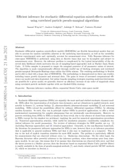 Efficient inference for stochastic differential equation mixed-effects
  models using correlated particle pseudo-marginal algorithms