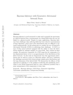 Bayesian Inference with Generative Adversarial Network Priors