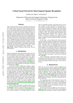 A Deep Neural Network for Short-Segment Speaker Recognition