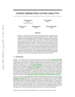 Synthetic Epileptic Brain Activities Using Generative Adversarial
  Networks