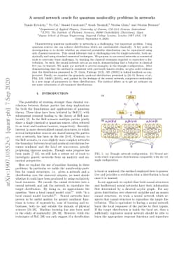 A neural network oracle for quantum nonlocality problems in networks
