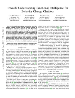 Towards Understanding Emotional Intelligence for Behavior Change
  Chatbots