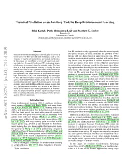Terminal Prediction as an Auxiliary Task for Deep Reinforcement Learning