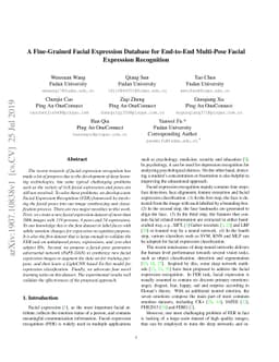 A Fine-Grained Facial Expression Database for End-to-End Multi-Pose
  Facial Expression Recognition