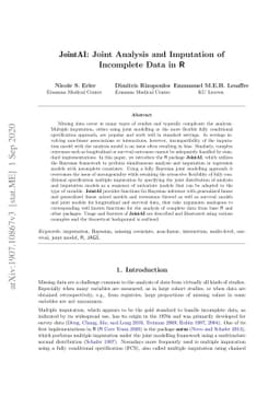 JointAI: Joint Analysis and Imputation of Incomplete Data in R