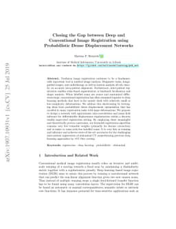 Closing the Gap between Deep and Conventional Image Registration using
  Probabilistic Dense Displacement Networks