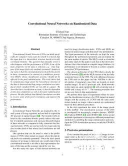 Convolutional Neural Networks on Randomized Data