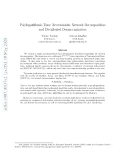 Polylogarithmic-Time Deterministic Network Decomposition and Distributed
  Derandomization