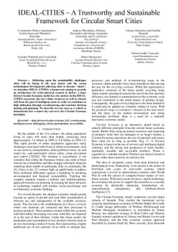 IDEAL-CITIES: A Trustworthy and Sustainable Framework for Circular Smart
  Cities