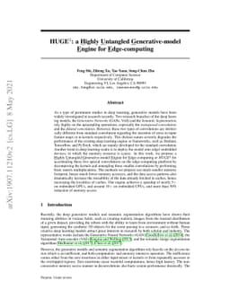 HUGE2: a Highly Untangled Generative-model Engine for Edge-computing