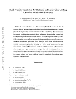 Heat Transfer Prediction for Methane in Regenerative Cooling Channels
  with Neural Networks