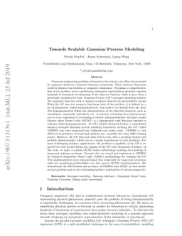 Towards Scalable Gaussian Process Modeling