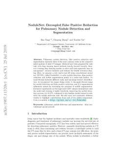 NoduleNet: Decoupled False Positive Reductionfor Pulmonary Nodule
  Detection and Segmentation