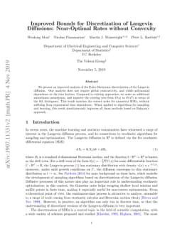 Improved Bounds for Discretization of Langevin Diffusions: Near-Optimal
  Rates without Convexity