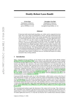 Doubly-Robust Lasso Bandit