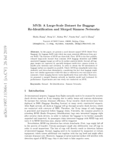 MVB: A Large-Scale Dataset for Baggage Re-Identification and Merged
  Siamese Networks