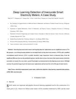 Deep Learning Detection of Inaccurate Smart Electricity Meters: A Case
  Study