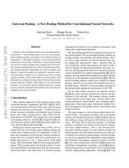 Universal Pooling -- A New Pooling Method for Convolutional Neural
  Networks