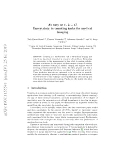 As easy as 1, 2... 4? Uncertainty in counting tasks for medical imaging