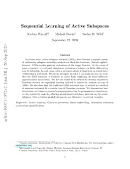 Sequential Learning of Active Subspaces