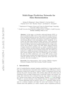 Multi-Stage Prediction Networks for Data Harmonization