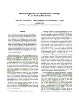 On Hard Exploration for Reinforcement Learning: a Case Study in
  Pommerman