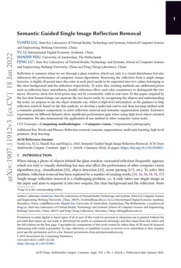Semantic Guided Single Image Reflection Removal