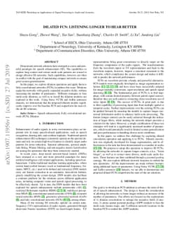 Dilated FCN: Listening Longer to Hear Better
