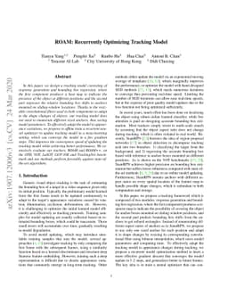 ROAM: Recurrently Optimizing Tracking Model