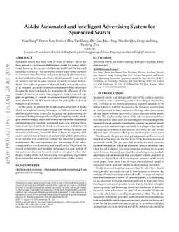 AiAds: Automated and Intelligent Advertising System for Sponsored Search