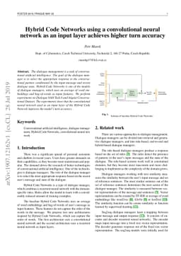 Hybrid Code Networks using a convolutional neural network as an input
  layer achieves higher turn accuracy