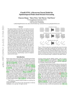CloudLSTM: A Recurrent Neural Model for Spatiotemporal Point-cloud
  Stream Forecasting
