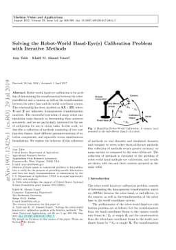 Solving the Robot-World Hand-Eye(s) Calibration Problem with Iterative
  Methods