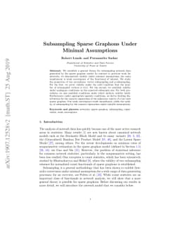 Subsampling Sparse Graphons Under Minimal Assumptions