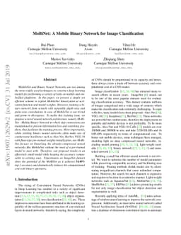 MoBiNet: A Mobile Binary Network for Image Classification